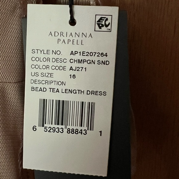 NWT Adrianna Papell Sequined Dress - Blush Pink Size 16 - Picture 5 of 7